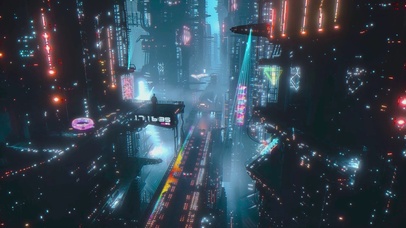 未来赛博科幻夜城