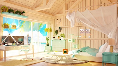 4k 治愈清新午后海边房间