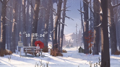 暖阳冬日的小树林