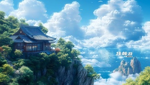 海边悬崖阁楼