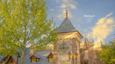 4K唯美治愈黄昏城堡