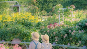 4K日系唯美治愈花海园林