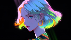 荧光美女