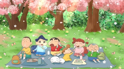 春天野餐蜡笔小新