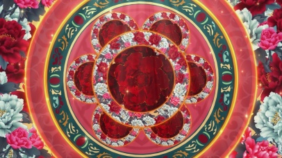 唯美中国风花纹牡丹