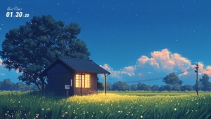 治愈夏日夜晚星空