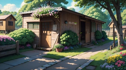 4K唯美治愈木屋小院