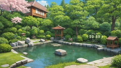 4K唯美治愈日系庭院