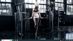 白发健身美少女  高冷女神