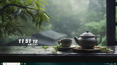 古风雨天桌面主题