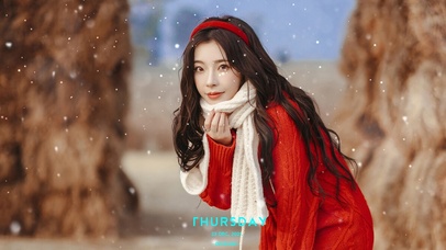 4K雪中清纯美女【超高清】