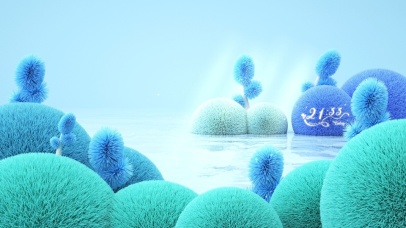 4K 毛绒山峰水面背景