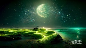 荧光唯美金海线