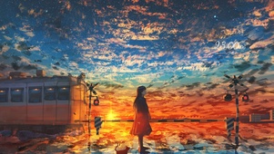 夕阳站台