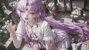 紫发动漫少女