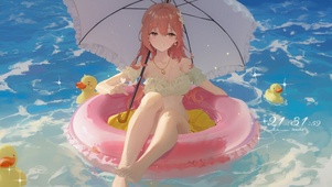 4K海边泳装美少女