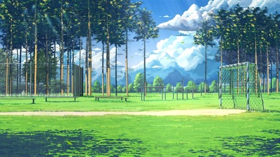 4K 绿色护眼森林足球场