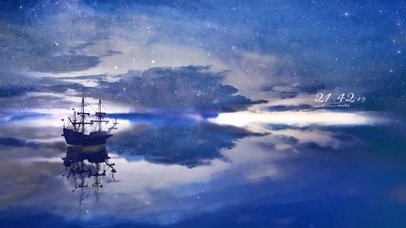 4k 星空之海的渔船