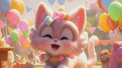 4K，3D唯美呆萌可爱萌宠猫咪