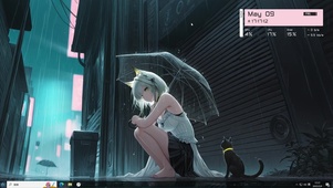 雨夜少女和黑猫