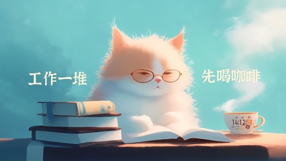 工作一堆 先喝咖啡