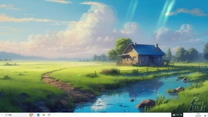 唯美草原小屋主题