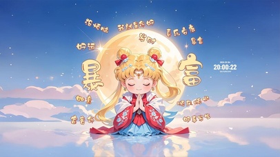 美少女祝福 喜乐安康