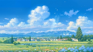 治愈乡村田野风光