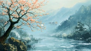 雪景山谷