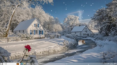 雪景插画-桌面主题