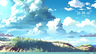 4K漫画晴天-唯美风景-云朵