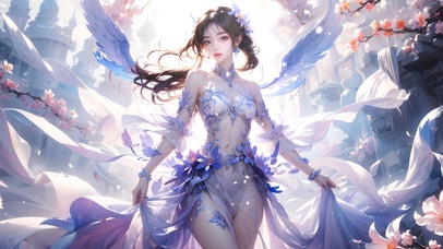 唯美纱裙天使美女