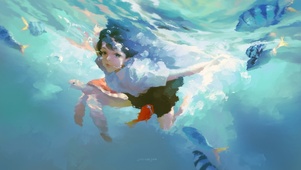 海龟跟小女孩