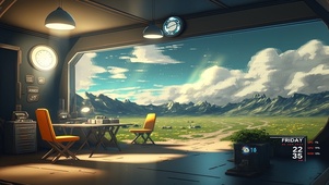 舱门外风景