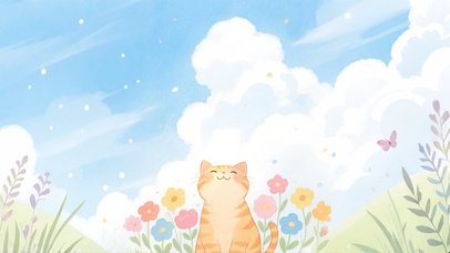 享受夏天味道的小猫～