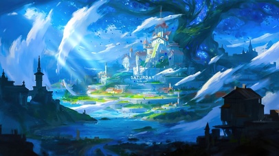 4K唯美治愈动漫河流小镇