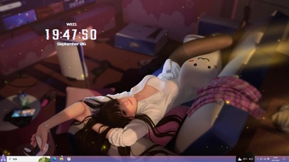 4k  沙发上的美少女