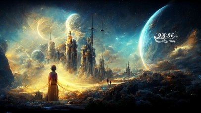 4k 唯美宇宙太空上的城市