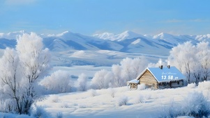唯美的冬季雪景
