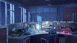 夜晚办公室