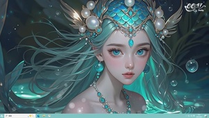 水中美人鱼出水芙蓉