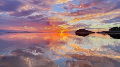 4K唯美落日晚霞海景