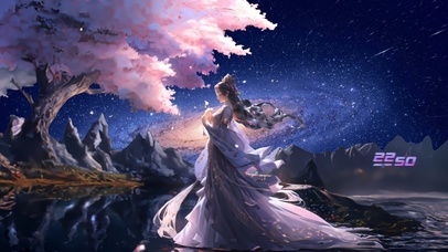 樱花树下的少女