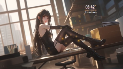 她的身影如同轻盈云朵，飘然空中