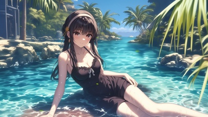 雪墨壁纸丨荆棘公主丨海岛度假丨