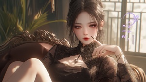 迷离典雅气质美女
