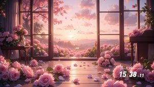 粉色玫瑰天空