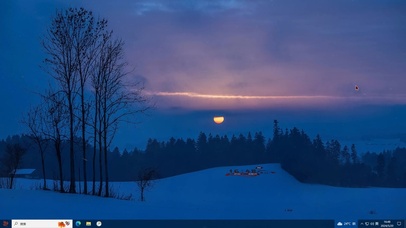 夜晚的雪—【主题桌面】