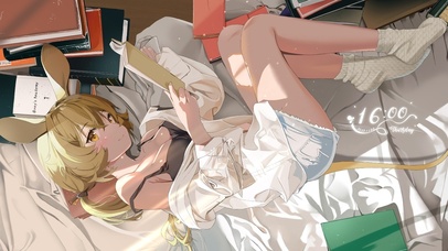 4K午后悠闲少女