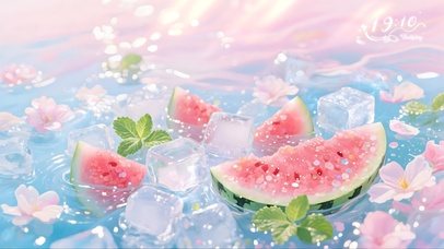 夏日清凉西瓜桌面壁纸